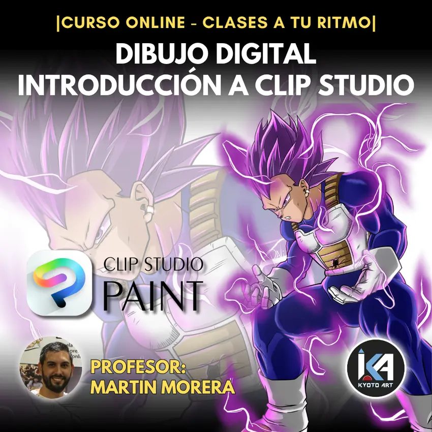Flyer del curso de Dibujo Digital de Kyoto Art